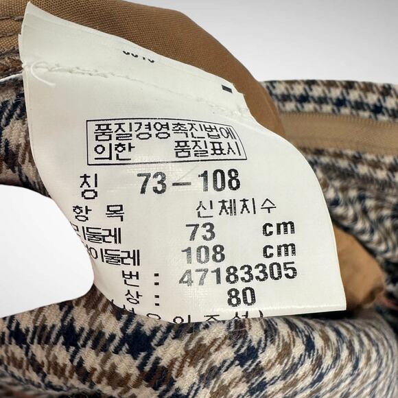 Aquascutum Houndstooth Checked Wool Brown Trousers Pants Size 12 Women's Twee‎ - Picture 10 of 12